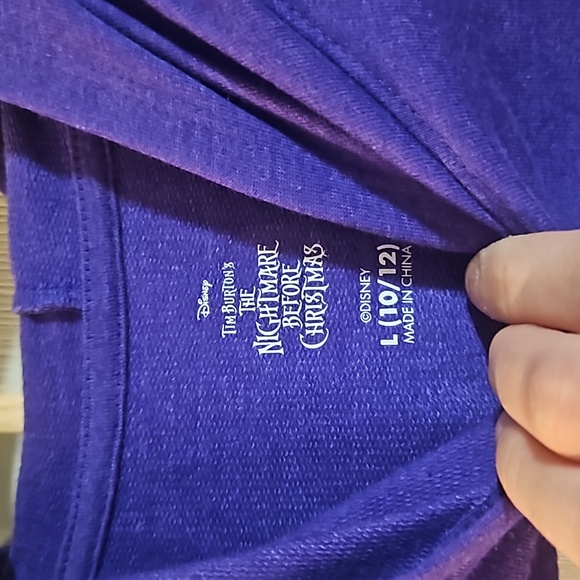 DISNEY Nightmare Before Christmas PURPLE Cosplay Hoodie Dress: NWT: L (10/12) - Picture 4 of 6